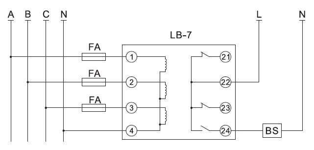 LB-7闭锁继电器接线图