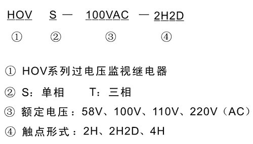 HOVS-220VAC-2H2D型号及其含义