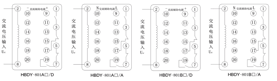 HBDY-801B2/D内部接线图
